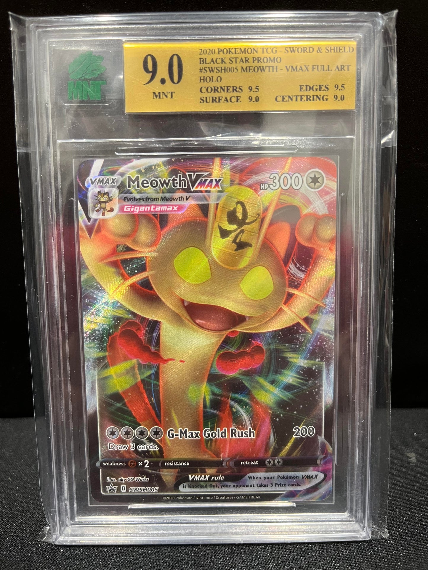 Meowth VMax (SWSH005) MNT 9 Graded Pokemon Cards Pokemon