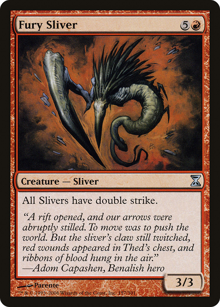 Fury Sliver (TSP-157) [Time Spiral] Foil MTG Single Wizards of the Coast