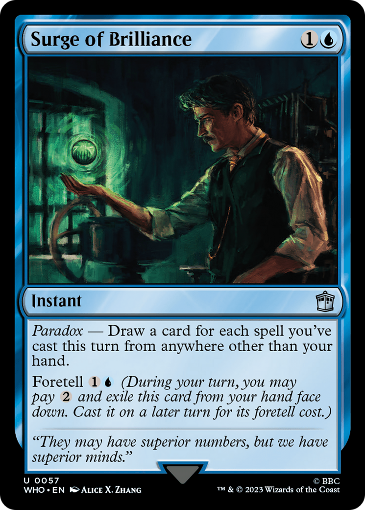 Surge of Brilliance (WHO-057) [Doctor Who] MTG Single Wizards of the Coast