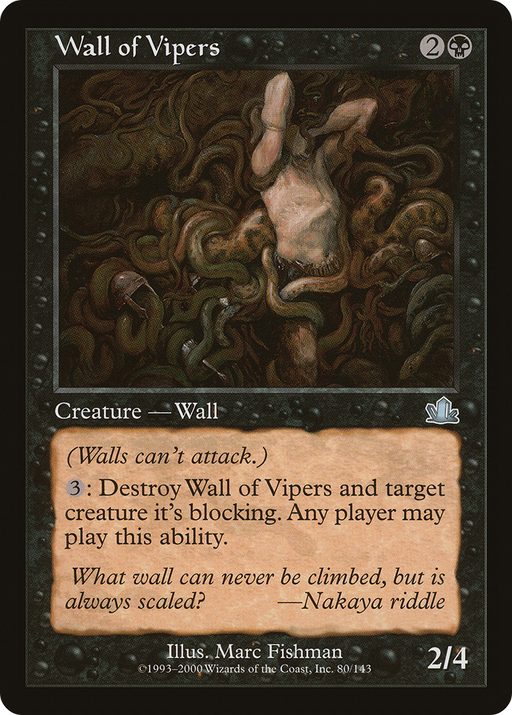 Wall of Vipers (PCY-080) [Prophecy] Foil MTG Single Wizards of the Coast