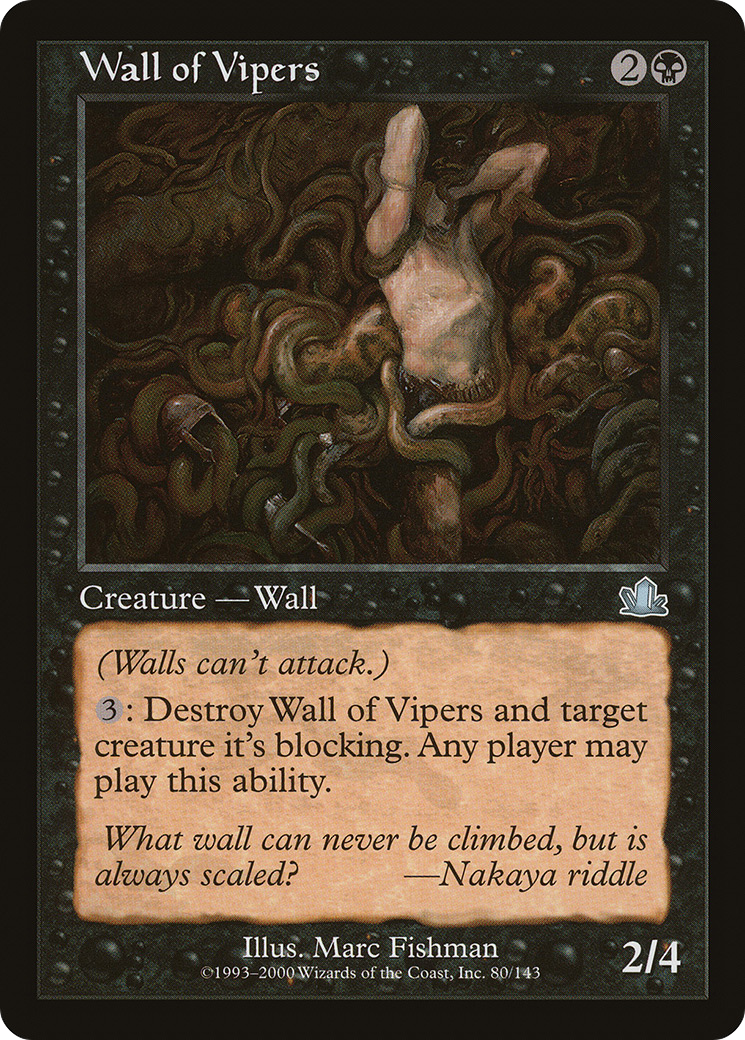 Wall of Vipers (PCY-080) [Prophecy] MTG Single Wizards of the Coast