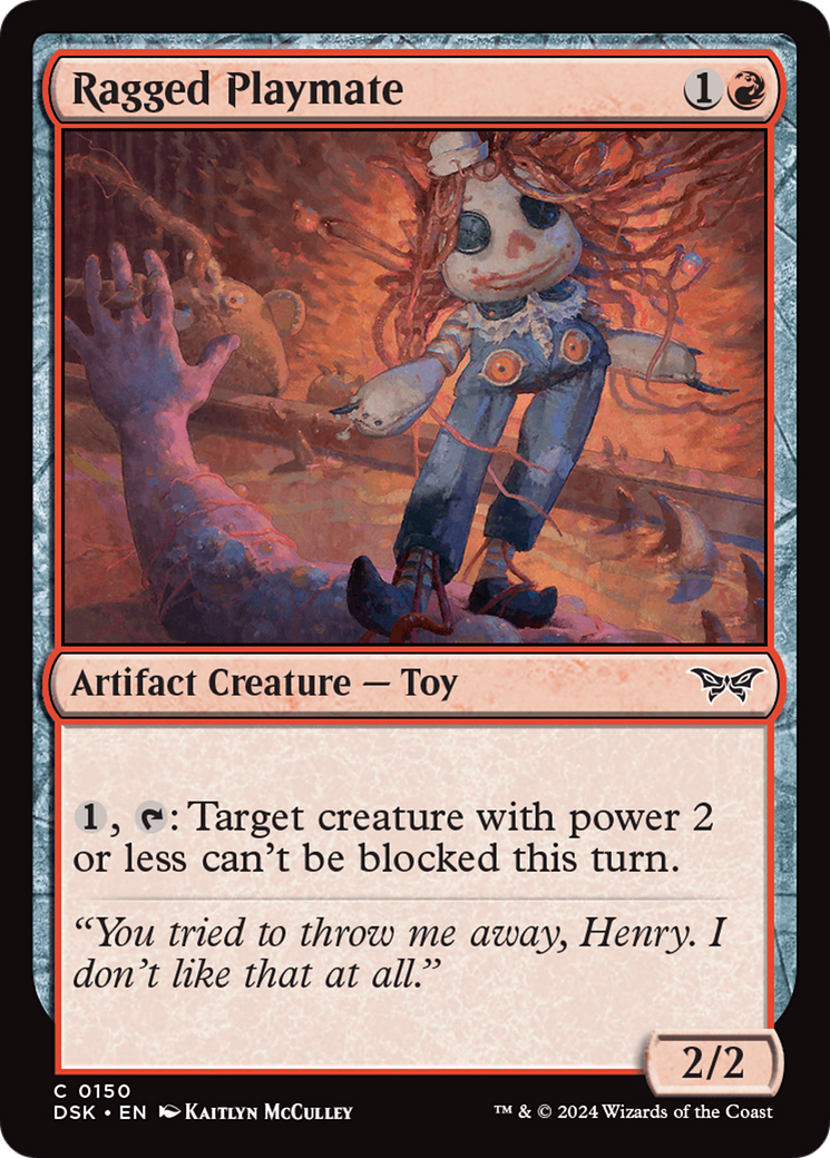 Ragged Playmate (DSK-150) [Duskmourn: House of Horror] MTG Single Wizards of the Coast