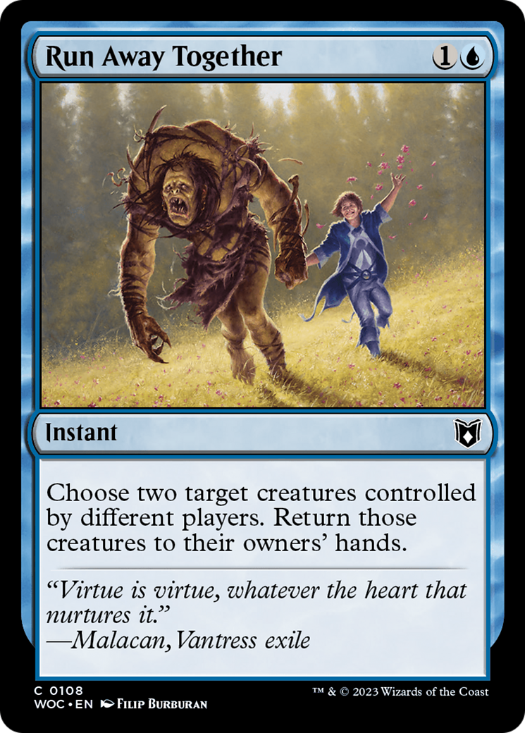 Run Away Together (WOC-108) [Wilds of Eldraine Commander] MTG Single Wizards of the Coast