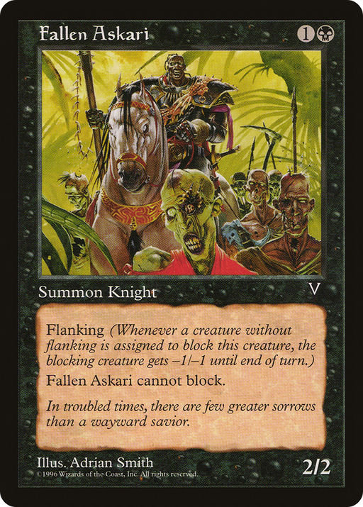 Fallen Askari (VIS-) [Visions] MTG Single Wizards of the Coast