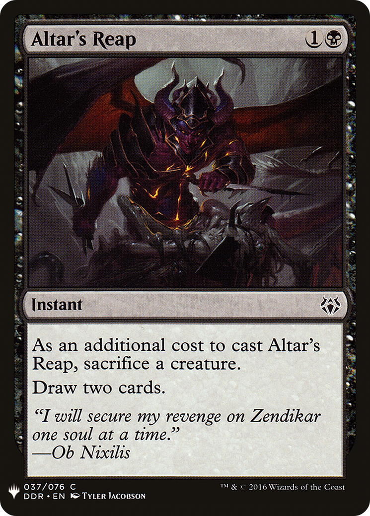 Altar's Reap (LIST-DDR-37) [Mystery Booster] The List MTG Single Wizards of the Coast