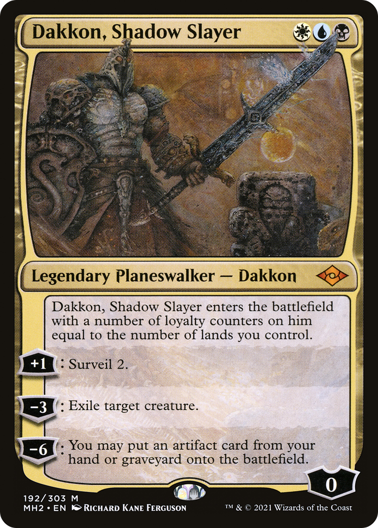 Dakkon, Shadow Slayer (MH2-192) [Modern Horizons 2] MTG Single Wizards of the Coast