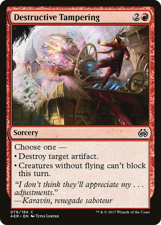 Destructive Tampering (AER-078) [Aether Revolt] MTG Single Wizards of the Coast