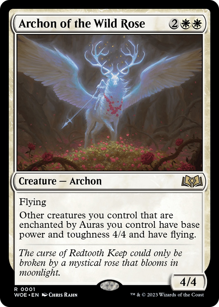 Archon of the Wild Rose (WOE-001) [Wilds of Eldraine] Foil MTG Single Wizards of the Coast
