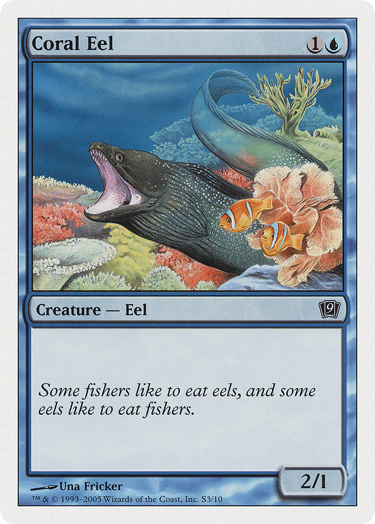 Coral Eel (9ED-0S3) [Ninth Edition] MTG Single Wizards of the Coast