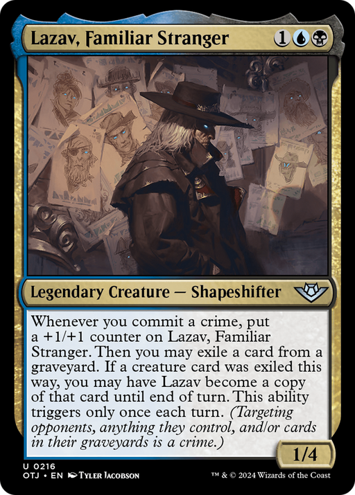 Lazav, Familiar Stranger (OTJ-216) [Outlaws of Thunder Junction] Foil MTG Single Wizards of the Coast