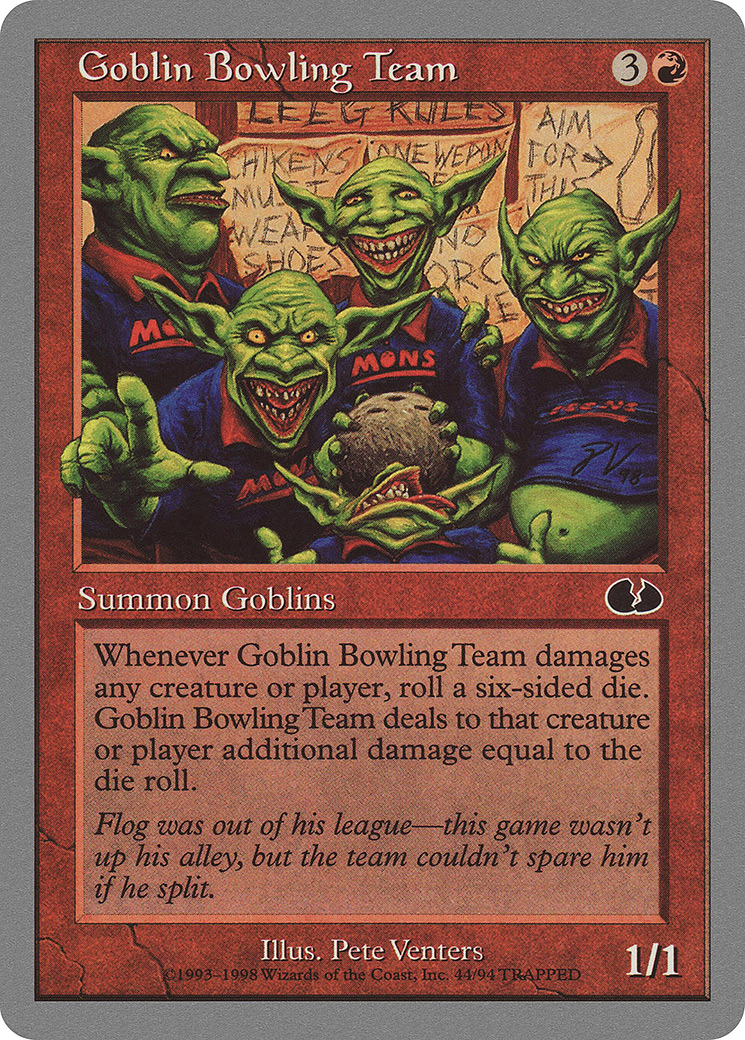 Goblin Bowling Team [Unglued] MTG Single Magic: The Gathering   