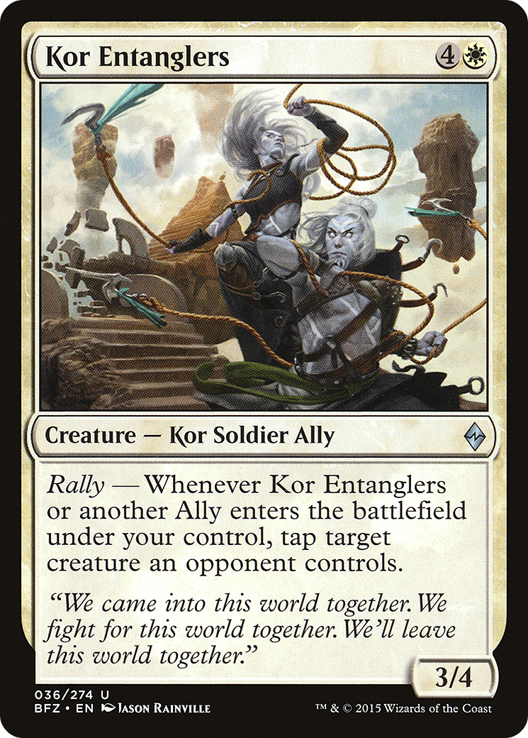 Kor Entanglers (BFZ-036) [Battle for Zendikar] MTG Single Wizards of the Coast