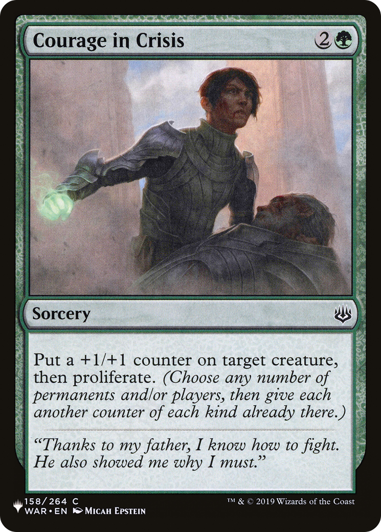 Courage in Crisis (LIST-WAR-158) [Mystery Booster] The List MTG Single Wizards of the Coast