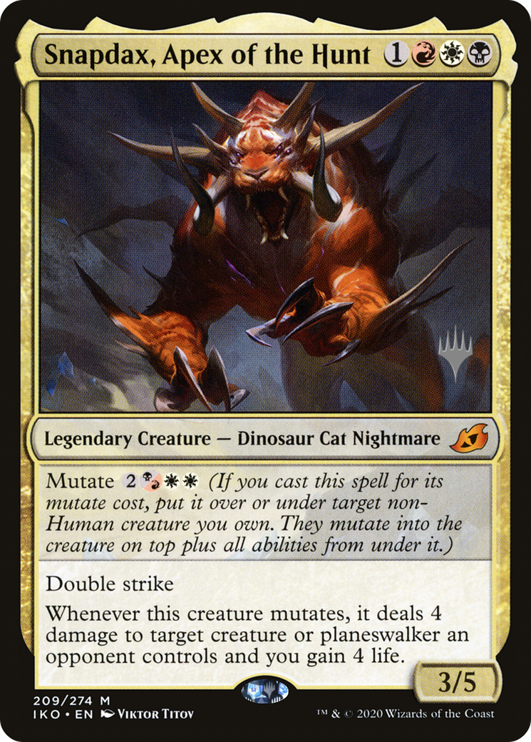 Snapdax, Apex of the Hunt (PPIKO-209P) [Ikoria: Lair of Behemoths Promos] Foil MTG Single Wizards of the Coast