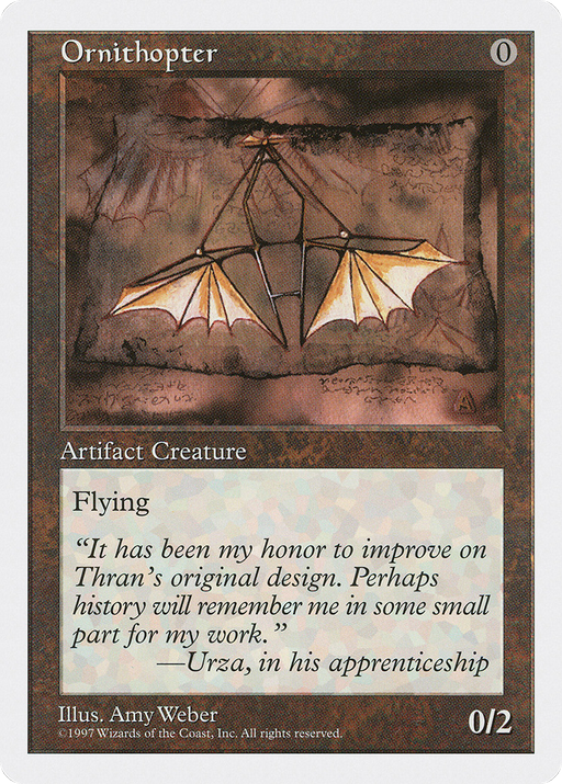Ornithopter (5ED-393) [Fifth Edition] MTG Single Wizards of the Coast