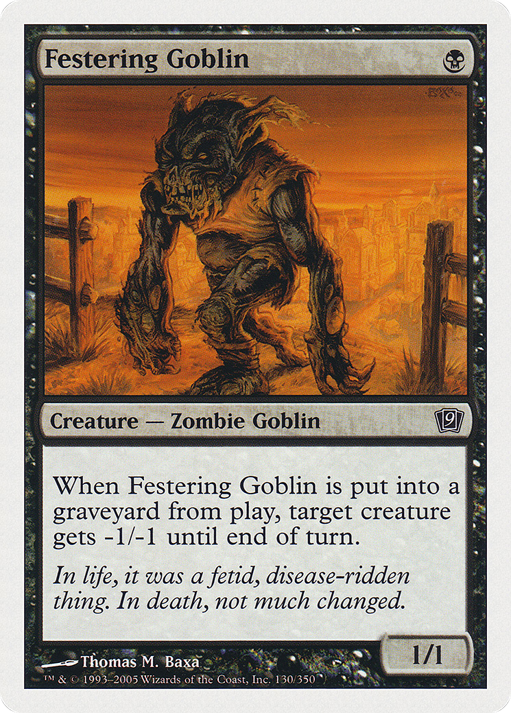 Festering Goblin (9ED-130) [9th Edition] Foil MTG Single Wizards of the Coast