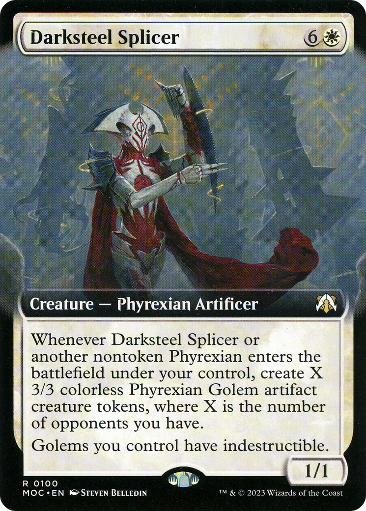 Darksteel Splicer (MOC-100) [March of the Machine Commander] (Extended Art) MTG Single Wizards of the Coast