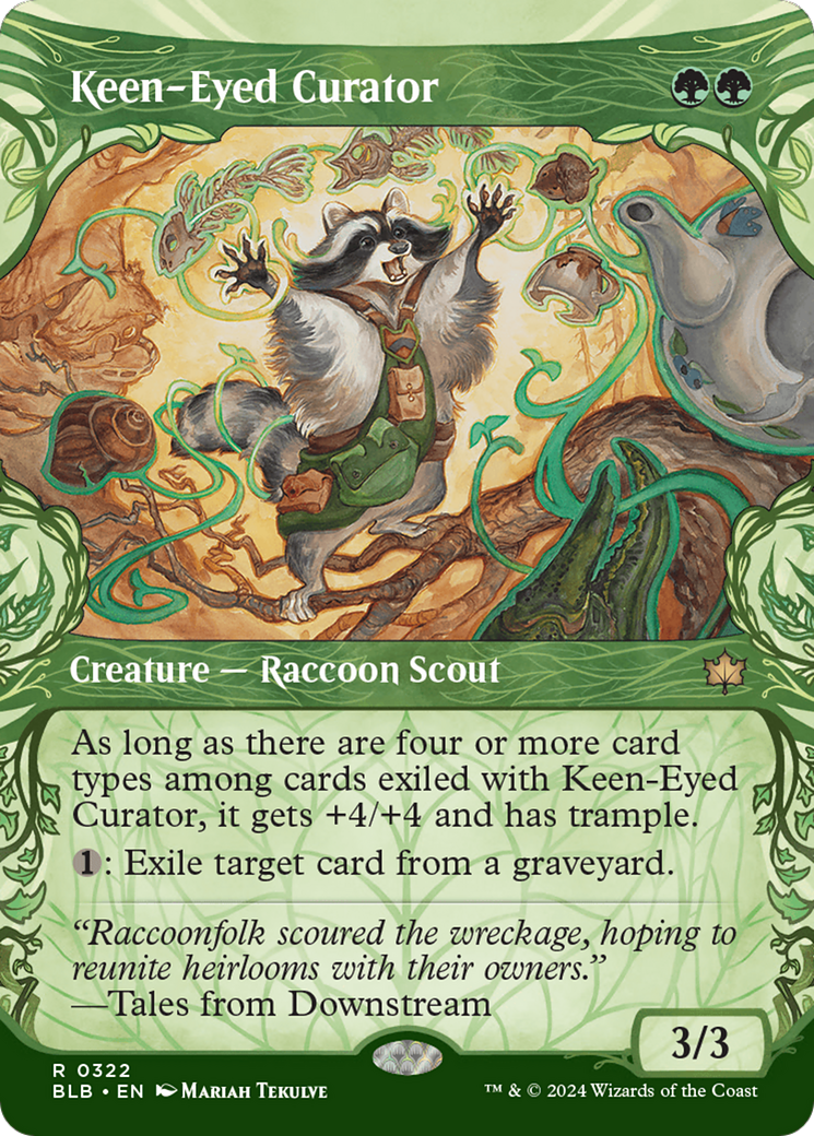 Keen-Eyed Curator (BLB-322) [Bloomburrow] (Showcase) (Borderless) Foil MTG Single Wizards of the Coast