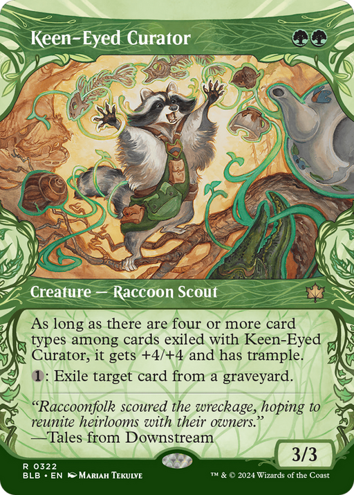 Keen-Eyed Curator (BLB-322) [Bloomburrow] (Showcase) (Borderless) MTG Single Wizards of the Coast
