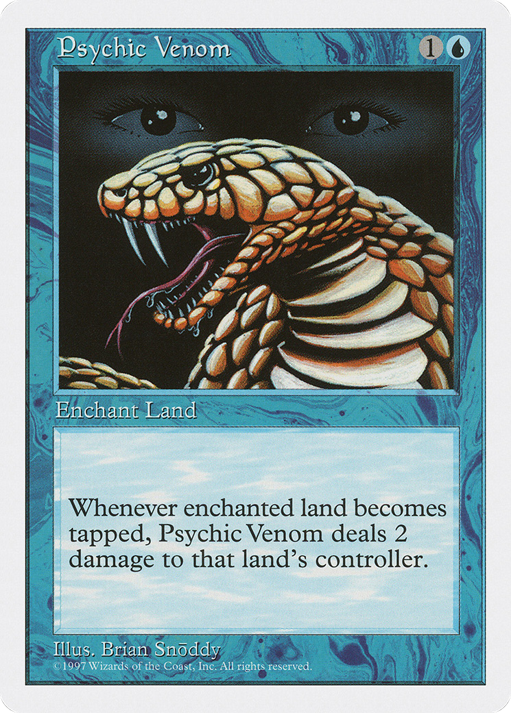 Psychic Venom (5ED-113) [Fifth Edition] MTG Single Magic: The Gathering