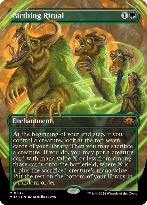 Birthing Ritual (MH3-337) [Modern Horizons 3] (Borderless) Foil MTG Single Wizards of the Coast
