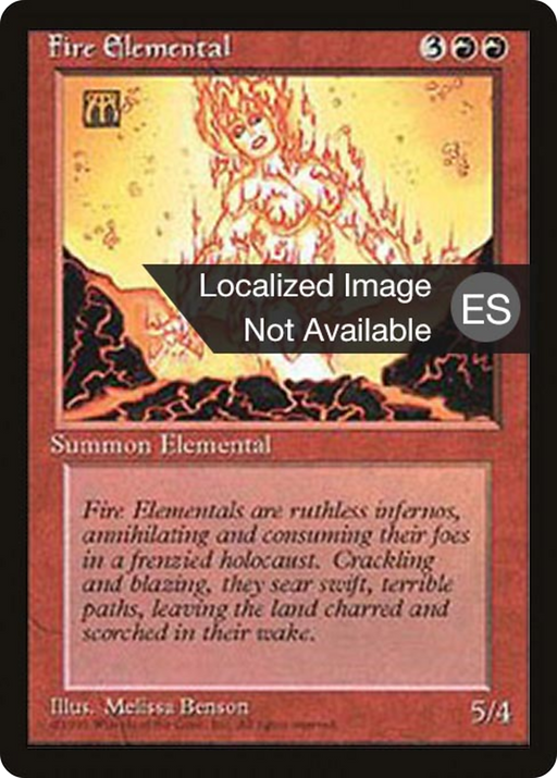 Fire Elemental (4BB-) [Fourth Edition Foreign Black Border] MTG Single Wizards of the Coast