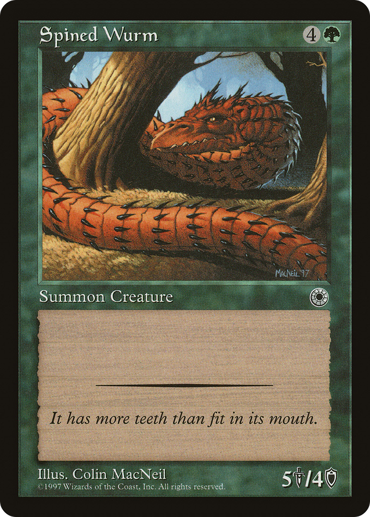 Spined Wurm (POR-185) [Misc] Portal MTG Single Wizards of the Coast