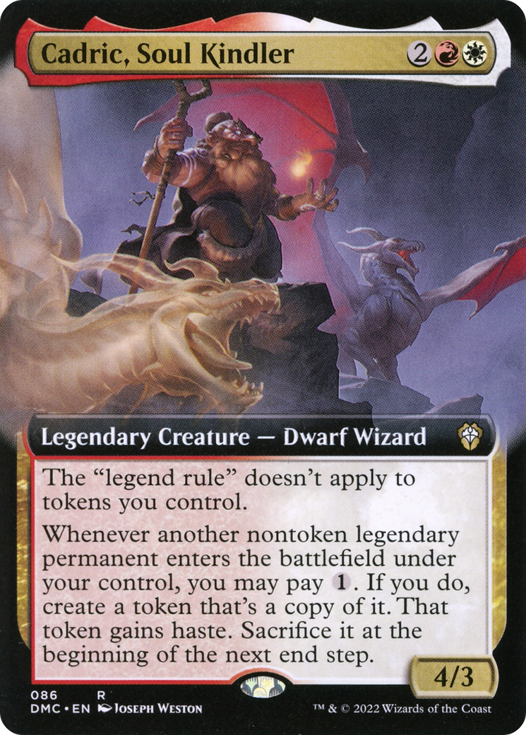 Cadric, Soul Kindler (DMC-086) [Dominaria United Commander] (Extended Art) MTG Single Wizards of the Coast
