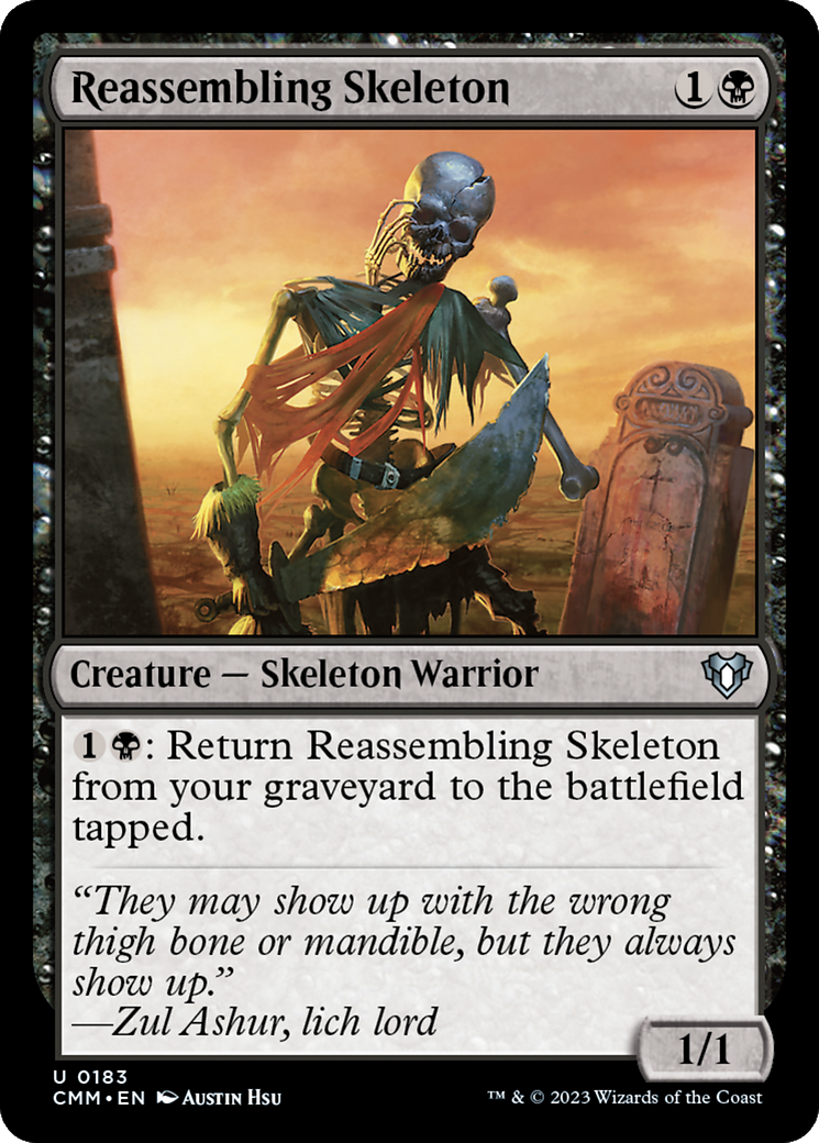 Reassembling Skeleton (CMM-183) [Commander Masters] Foil MTG Single Wizards of the Coast