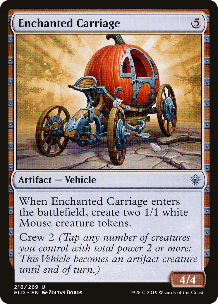 Enchanted Carriage (ELD-218) [Throne of Eldraine] Foil MTG Single Wizards of the Coast
