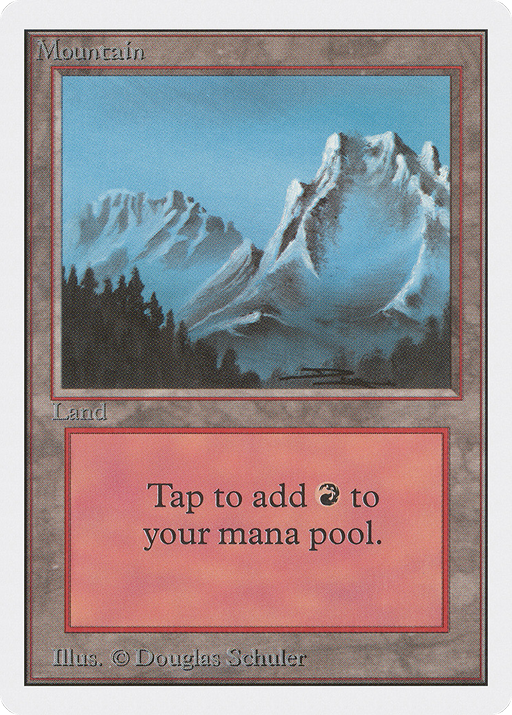 Mountain (2ED-298) [Oldschool] Unlimited Edition MTG Single Wizards of the Coast