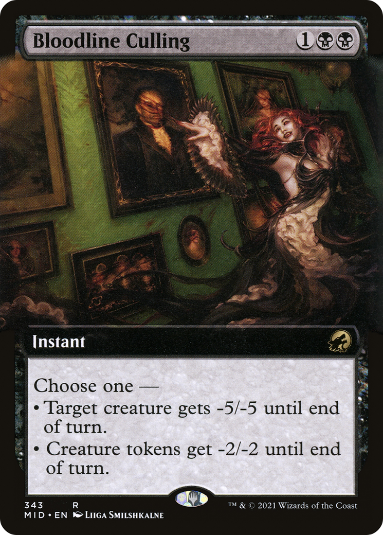 Bloodline Culling (MID-343) [Innistrad: Midnight Hunt] (Extended Art) Foil MTG Single Wizards of the Coast