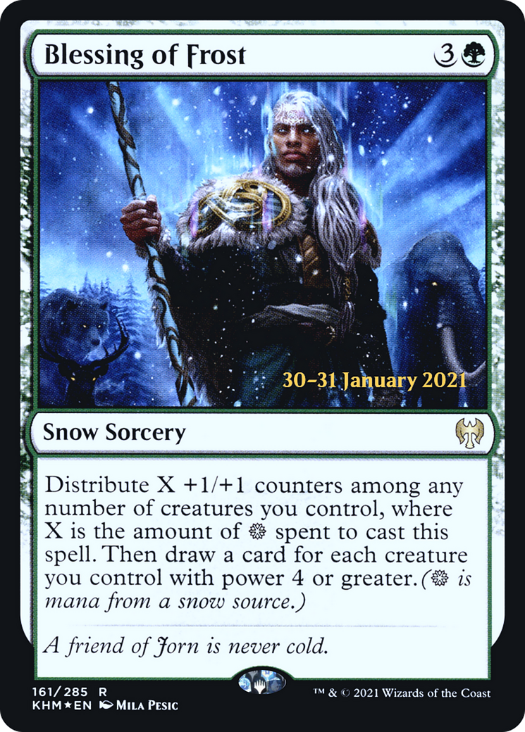 Blessing of Frost (PRE-161S) [Kaldheim Promos] Foil MTG Single Wizards of the Coast