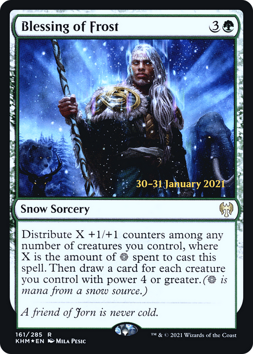 Blessing of Frost (PRE-161S) [Kaldheim Promos] Foil MTG Single Wizards of the Coast