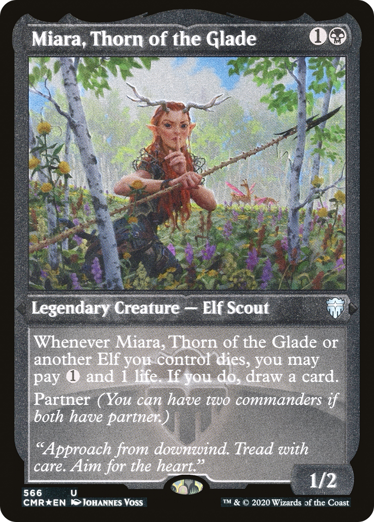 Miara, Thorn of the Glade (CMR-566) [Commander Legends] Etched Foil MTG Single Wizards of the Coast
