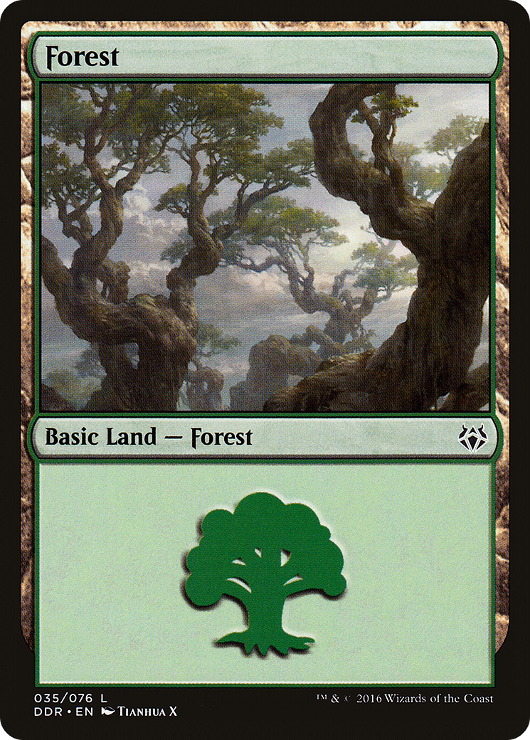 Forest (35) [Duel Decks: Nissa vs. Ob Nixilis] MTG Single Magic: The Gathering   