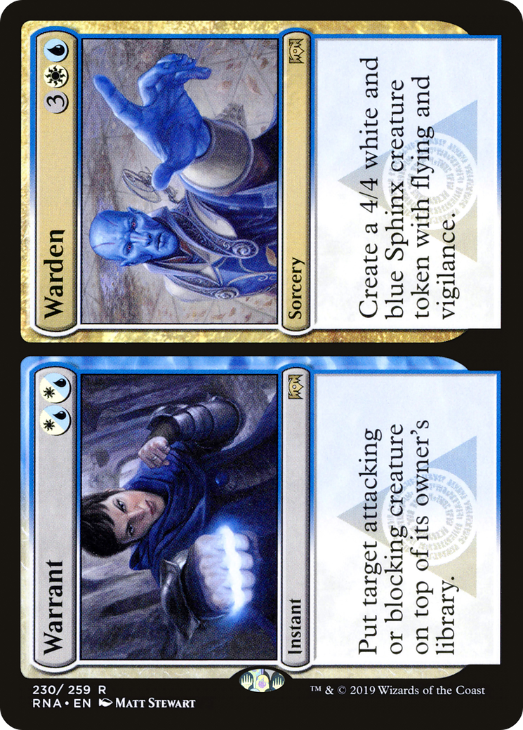 Warrant // Warden (RNA-230) [Ravnica Allegiance] Foil MTG Single Wizards of the Coast