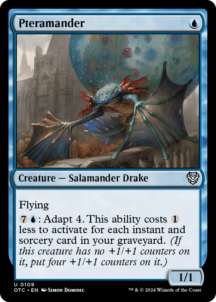 Pteramander (OTC-109) [Outlaws of Thunder Junction Commander] MTG Single Wizards of the Coast