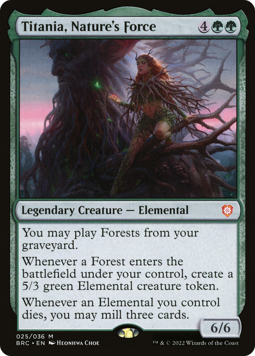Titania, Nature's Force (BRC-025) [The Brothers' War Commander] MTG Single Wizards of the Coast