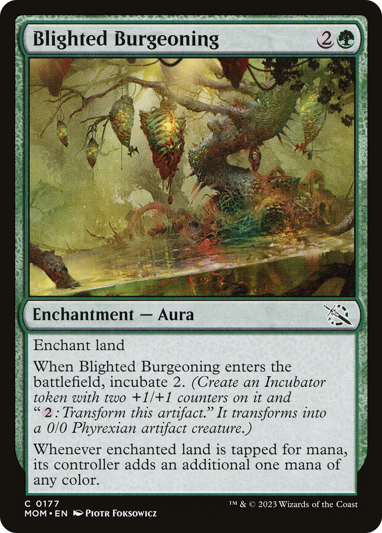 Blighted Burgeoning (MOM-177) [March of the Machine] MTG Single Wizards of the Coast