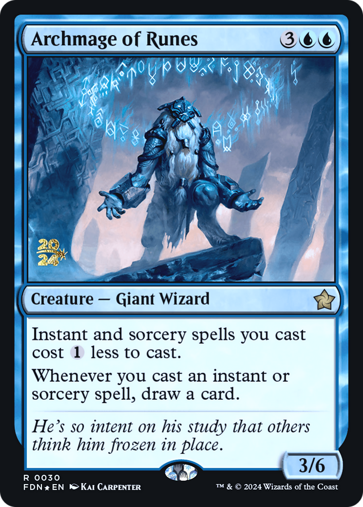 Archmage of Runes (PRE-030) [Foundations Promos] Foil MTG Single Wizards of the Coast