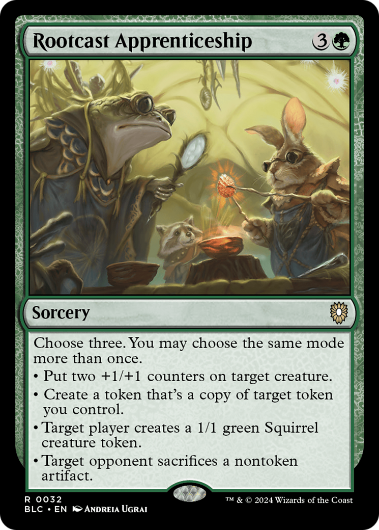 Rootcast Apprenticeship (BLC-032) [Bloomburrow Commander] MTG Single Wizards of the Coast