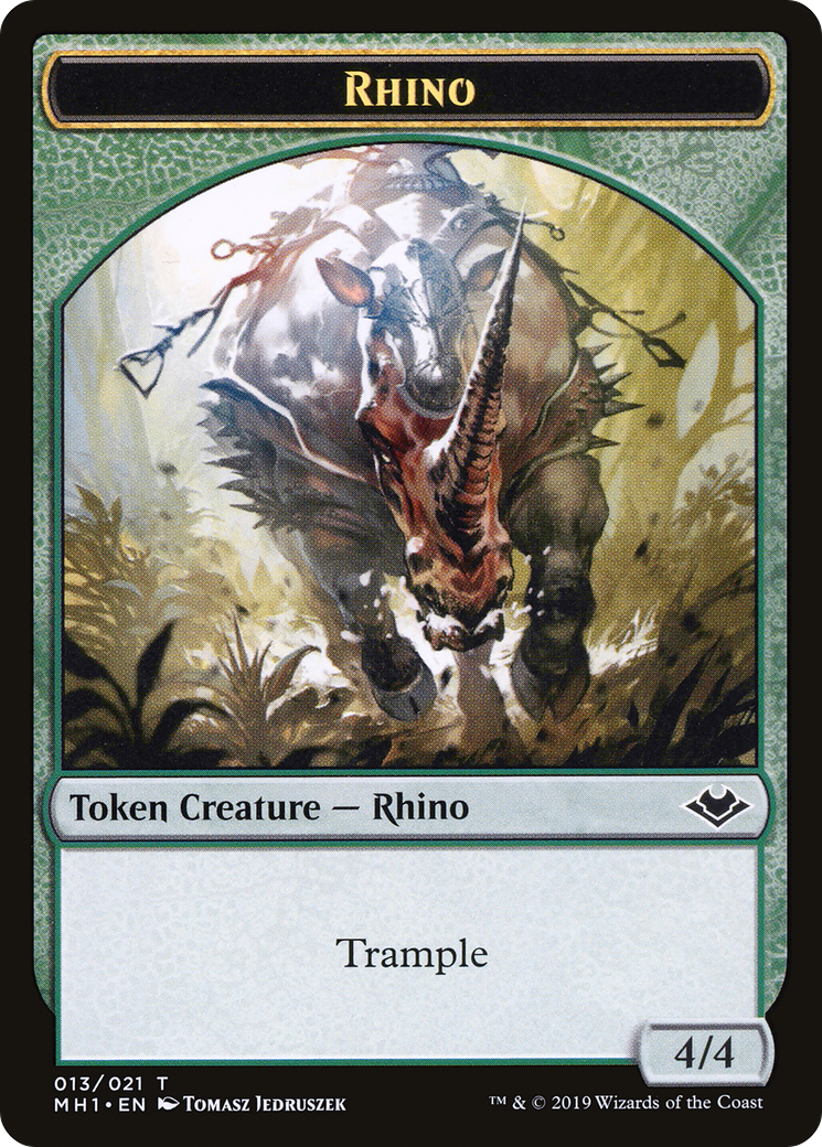 Rhino (TMH1-013) [Tokens] Modern Horizons Tokens Foil MTG Single Wizards of the Coast