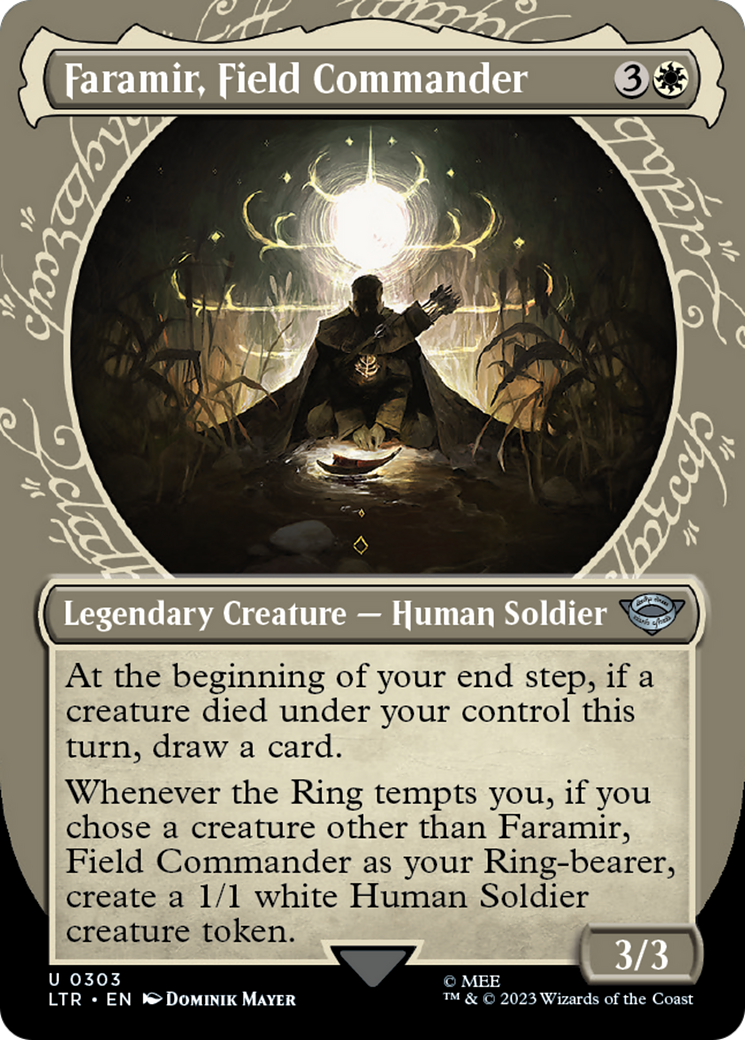 Faramir, Field Commander (LTR-303) [The Lord of the Rings: Tales of Middle-earth] (Showcase) (Borderless) MTG Single Wizards of the Coast