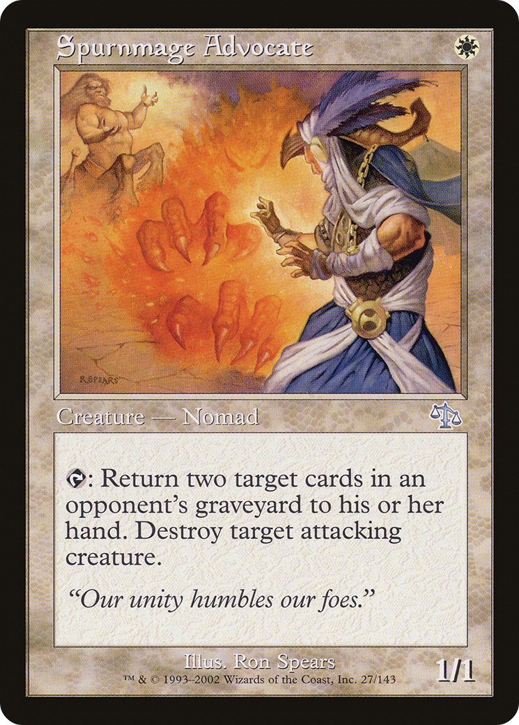 Spurnmage Advocate (JUD-027) [Judgment] Foil MTG Single Wizards of the Coast