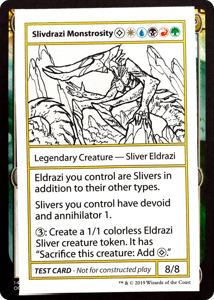 Slivdrazi Monstrosity (No PW Symbol) (CMB1-) [Mystery Booster] Playtest Cards 2021 MTG Single Wizards of the Coast