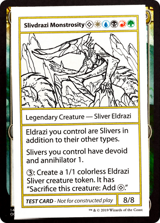 Slivdrazi Monstrosity (No PW Symbol) (CMB1-) [Mystery Booster] Playtest Cards 2021 MTG Single Wizards of the Coast