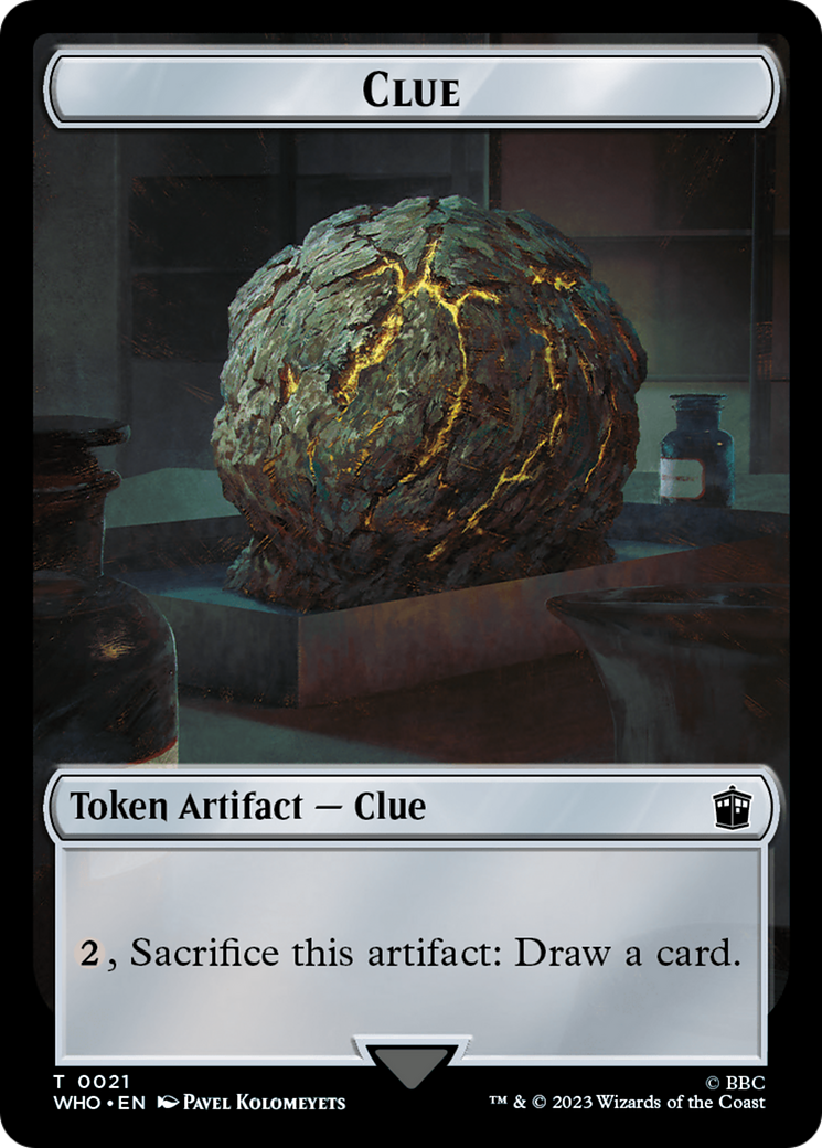Clue (TWHO-021) [Tokens] Doctor Who Tokens Foil MTG Single Wizards of the Coast