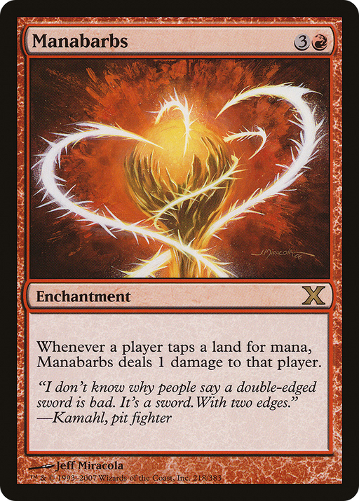 Manabarbs (10E-218) [Tenth Edition] Foil MTG Single Wizards of the Coast