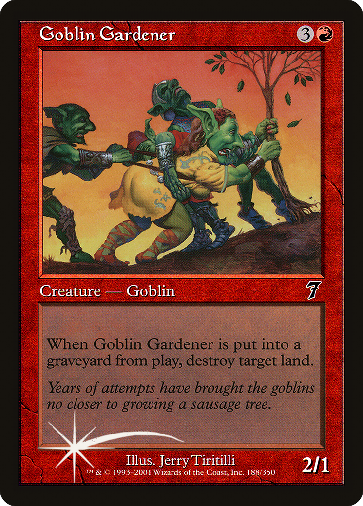Goblin Gardener (7ED-188) [7th Edition] Foil MTG Single Wizards of the Coast